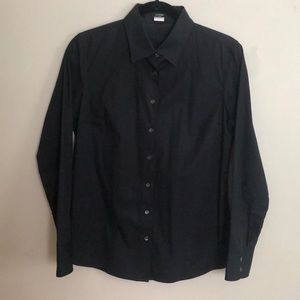 J. Crew stretch black long sleeve button up